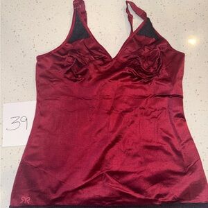 Ruby Ribbon Pin-Up Cami - Wine, 38 (Rare)